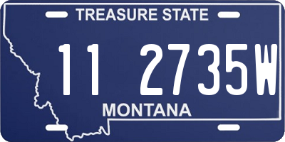 MT license plate 112735W