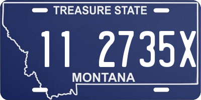 MT license plate 112735X