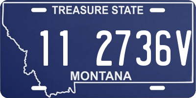 MT license plate 112736V