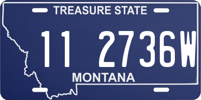 MT license plate 112736W