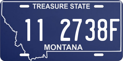 MT license plate 112738F