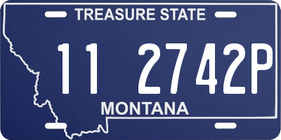 MT license plate 112742P