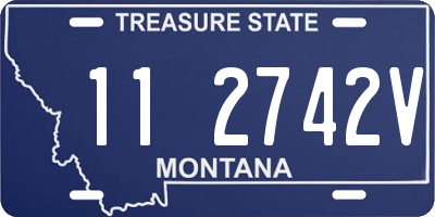 MT license plate 112742V