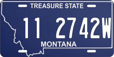 MT license plate 112742W