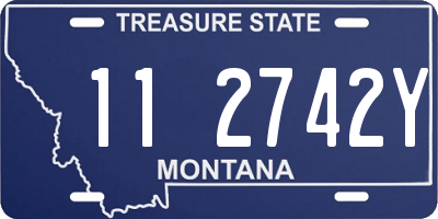 MT license plate 112742Y