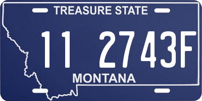 MT license plate 112743F