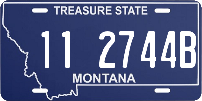 MT license plate 112744B
