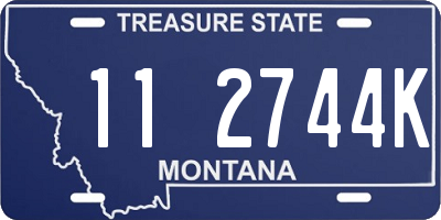 MT license plate 112744K