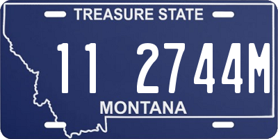 MT license plate 112744M