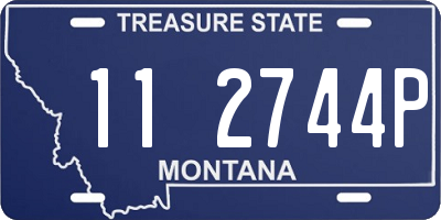 MT license plate 112744P
