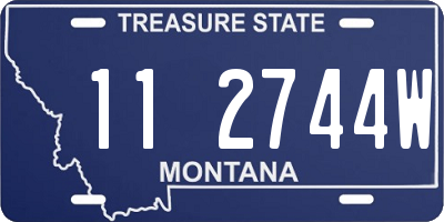 MT license plate 112744W