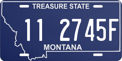 MT license plate 112745F