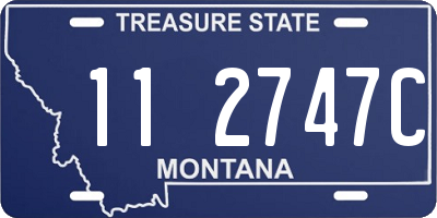 MT license plate 112747C