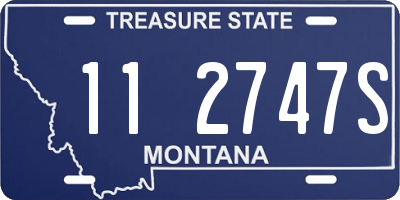 MT license plate 112747S