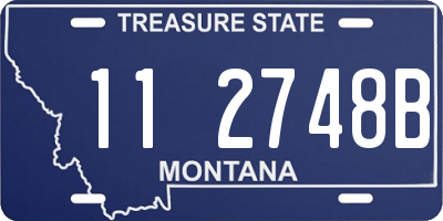MT license plate 112748B