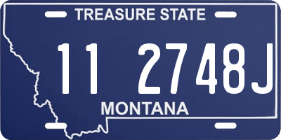 MT license plate 112748J