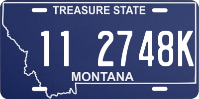 MT license plate 112748K
