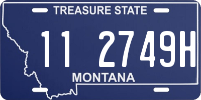 MT license plate 112749H