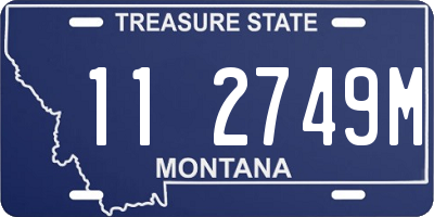 MT license plate 112749M