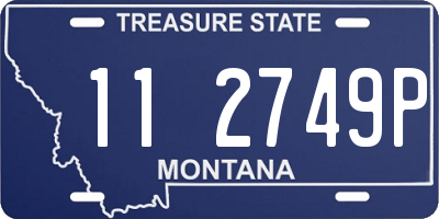 MT license plate 112749P