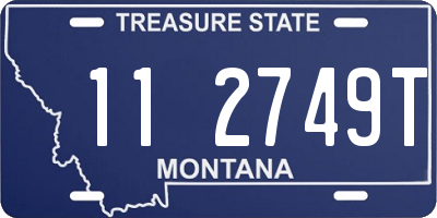 MT license plate 112749T