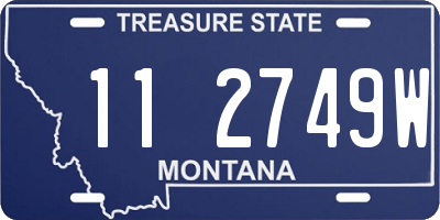 MT license plate 112749W