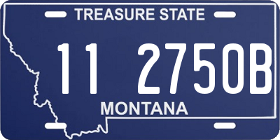 MT license plate 112750B