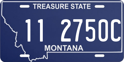 MT license plate 112750C