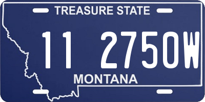 MT license plate 112750W