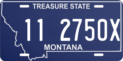 MT license plate 112750X