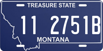 MT license plate 112751B