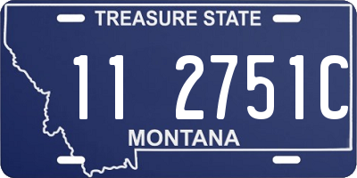 MT license plate 112751C