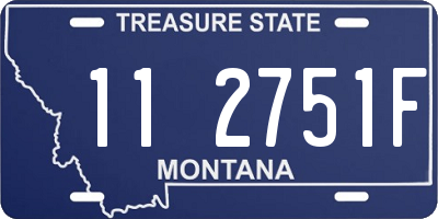 MT license plate 112751F