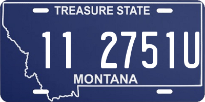 MT license plate 112751U