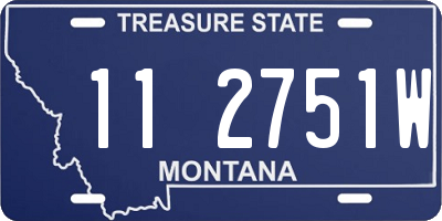 MT license plate 112751W