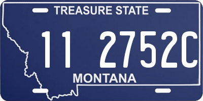 MT license plate 112752C