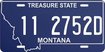 MT license plate 112752D