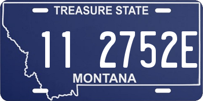 MT license plate 112752E