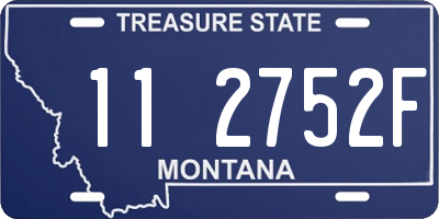 MT license plate 112752F