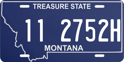 MT license plate 112752H