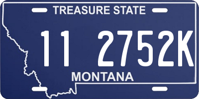 MT license plate 112752K