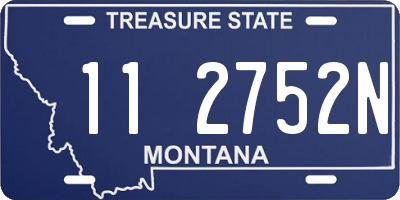 MT license plate 112752N