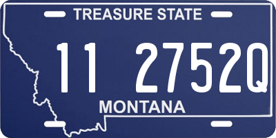 MT license plate 112752Q