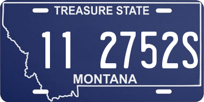 MT license plate 112752S