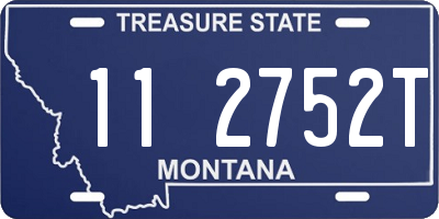 MT license plate 112752T