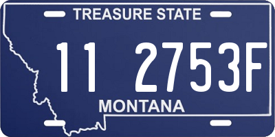 MT license plate 112753F