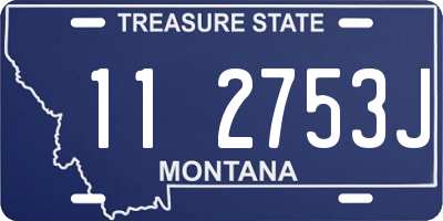 MT license plate 112753J