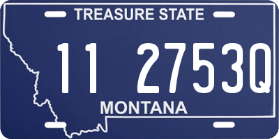 MT license plate 112753Q