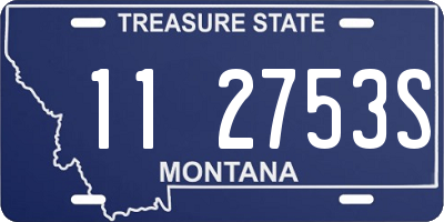 MT license plate 112753S