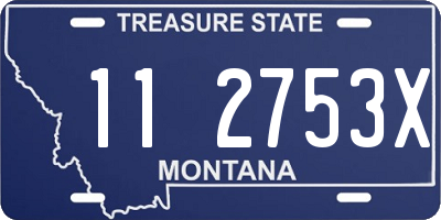 MT license plate 112753X